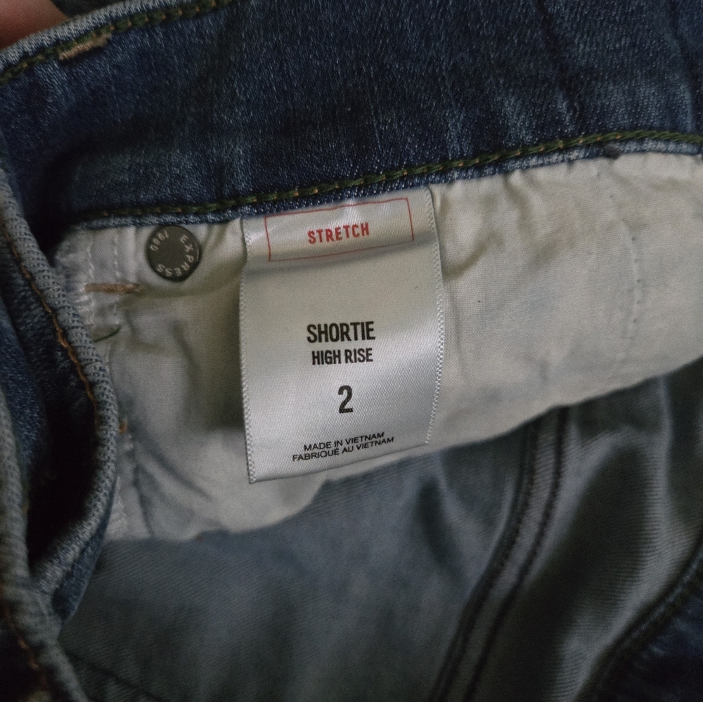 Express High Rise Denim Shorts - Picture 3 of 3